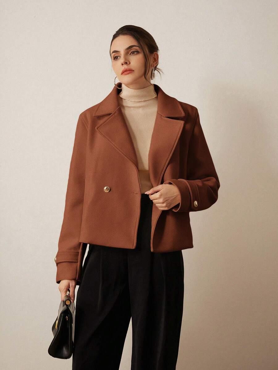 Double Breasted Cropped Jacket