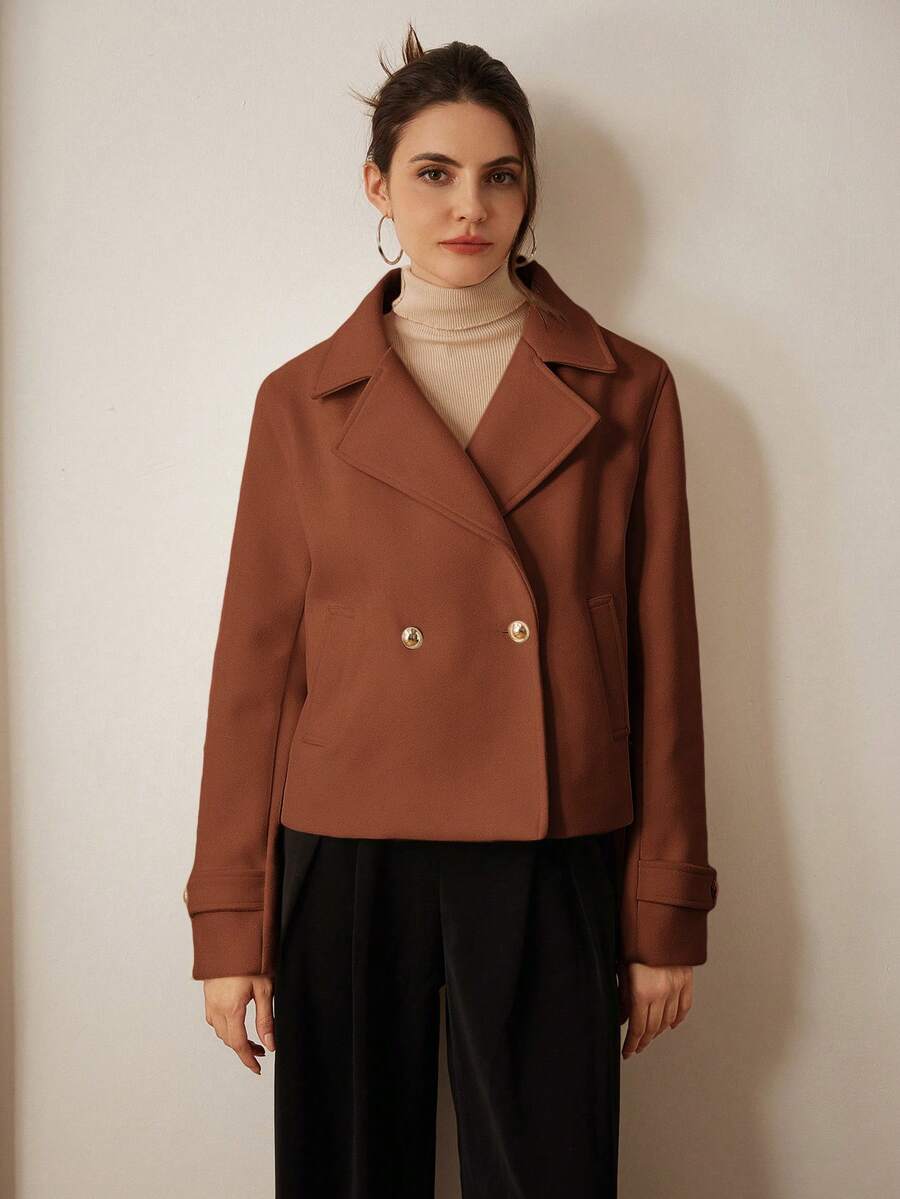 Double Breasted Cropped Jacket