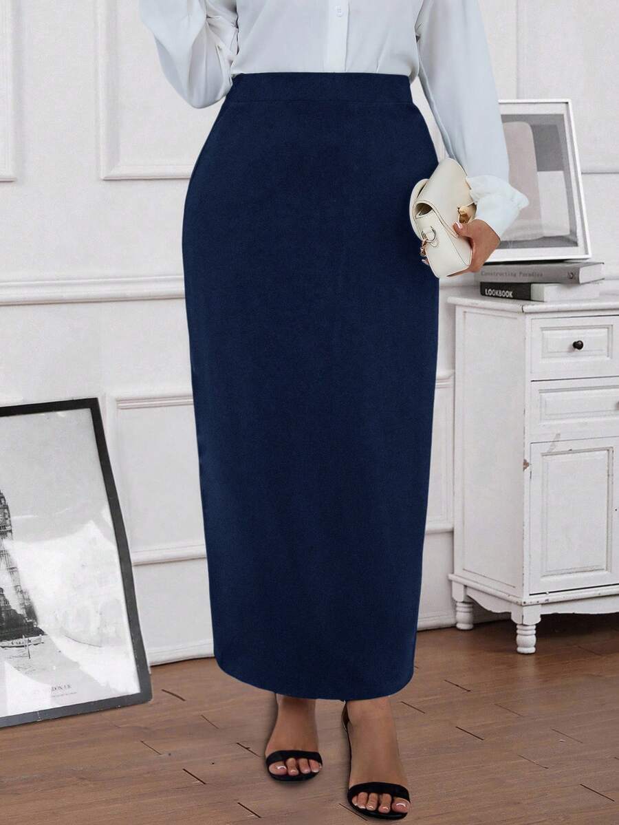 Plus Size Plaid Skirt