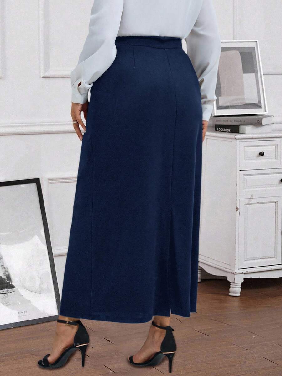 Plus Size Plaid Skirt