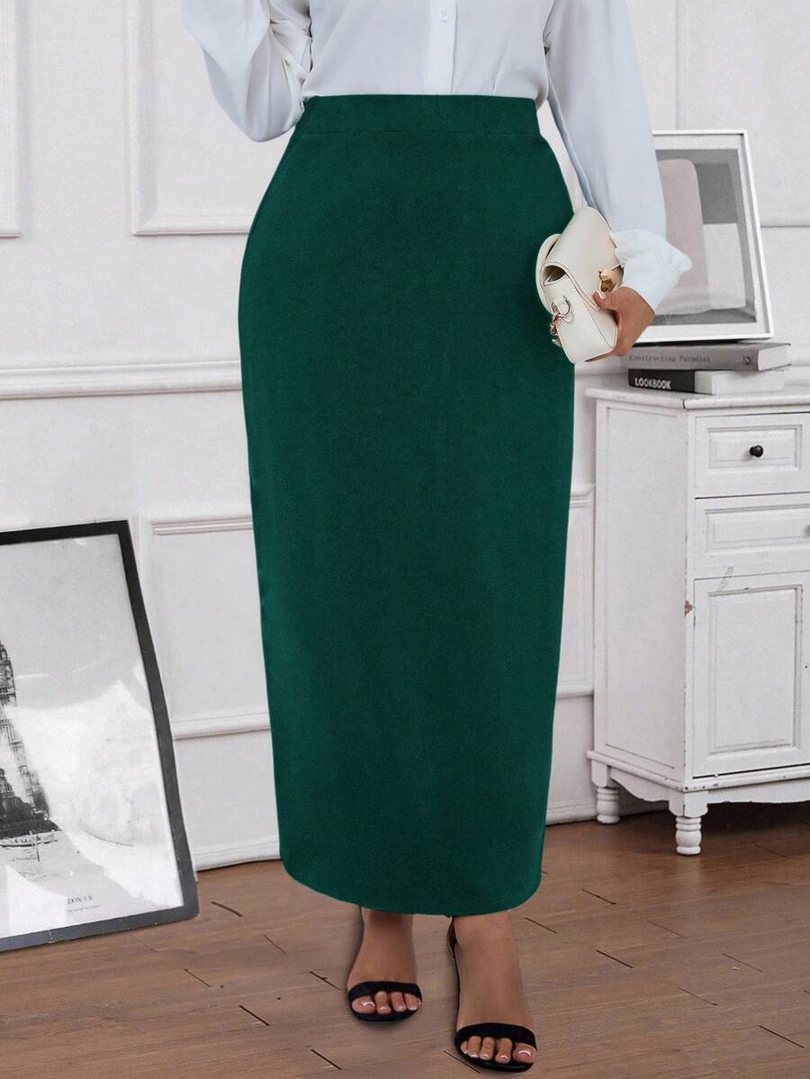 Plus Size Plaid Skirt