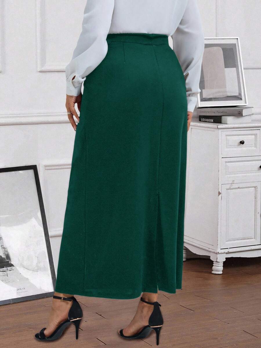 Plus Size Plaid Skirt