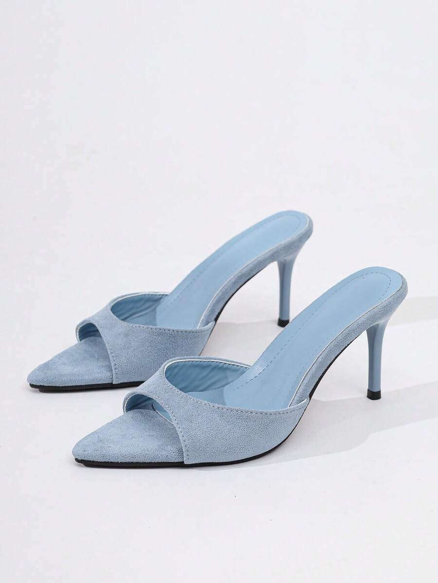 Pointed Toe Knot Stiletto Mules