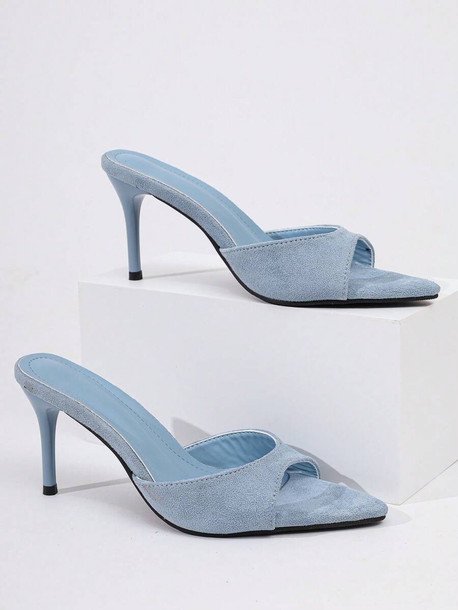 Pointed Toe Knot Stiletto Mules