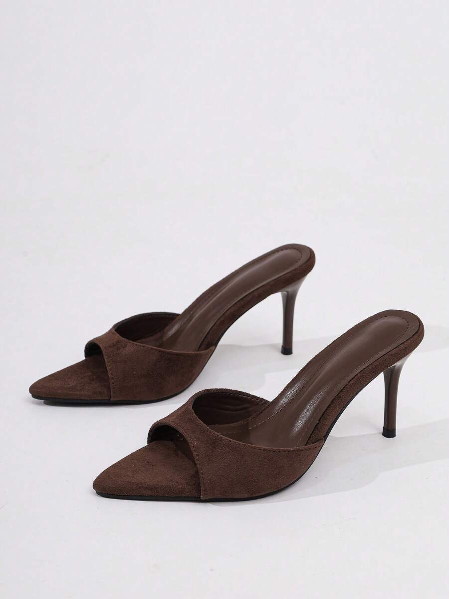 Pointed Toe Knot Stiletto Mules