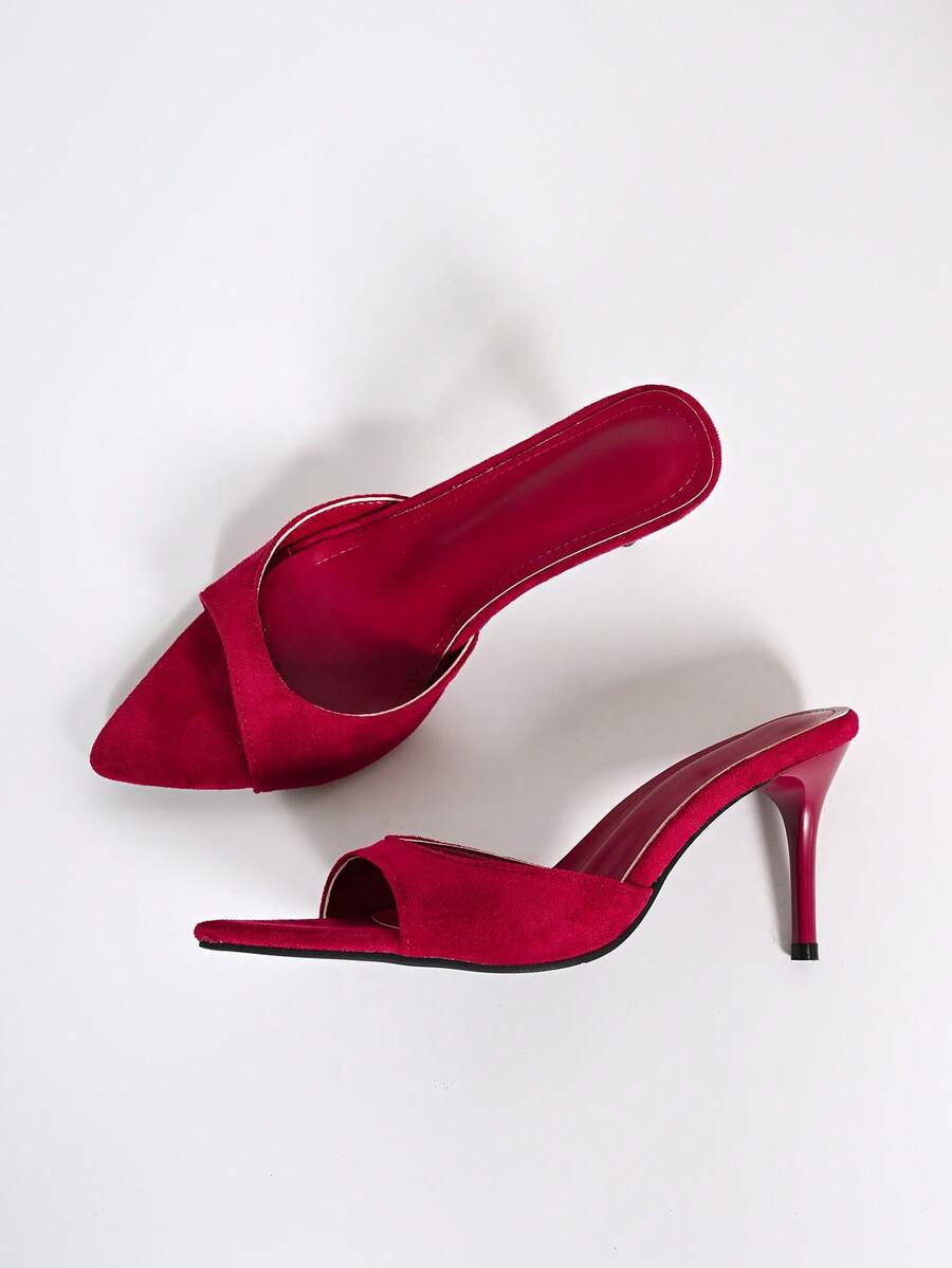 Pointed Toe Knot Stiletto Mules