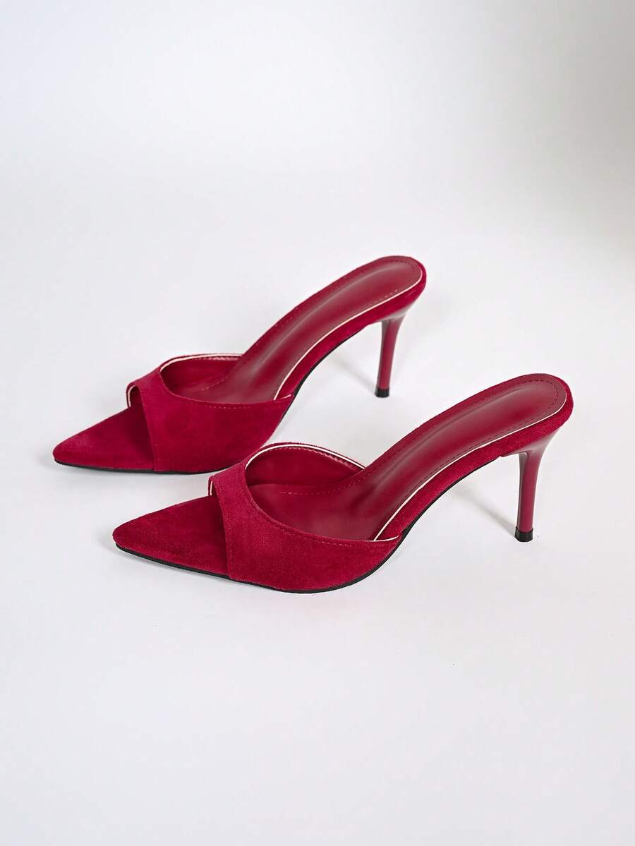 Pointed Toe Knot Stiletto Mules