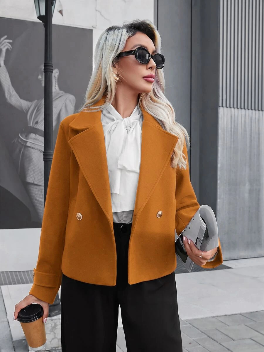 Double Breasted Cropped Jacket