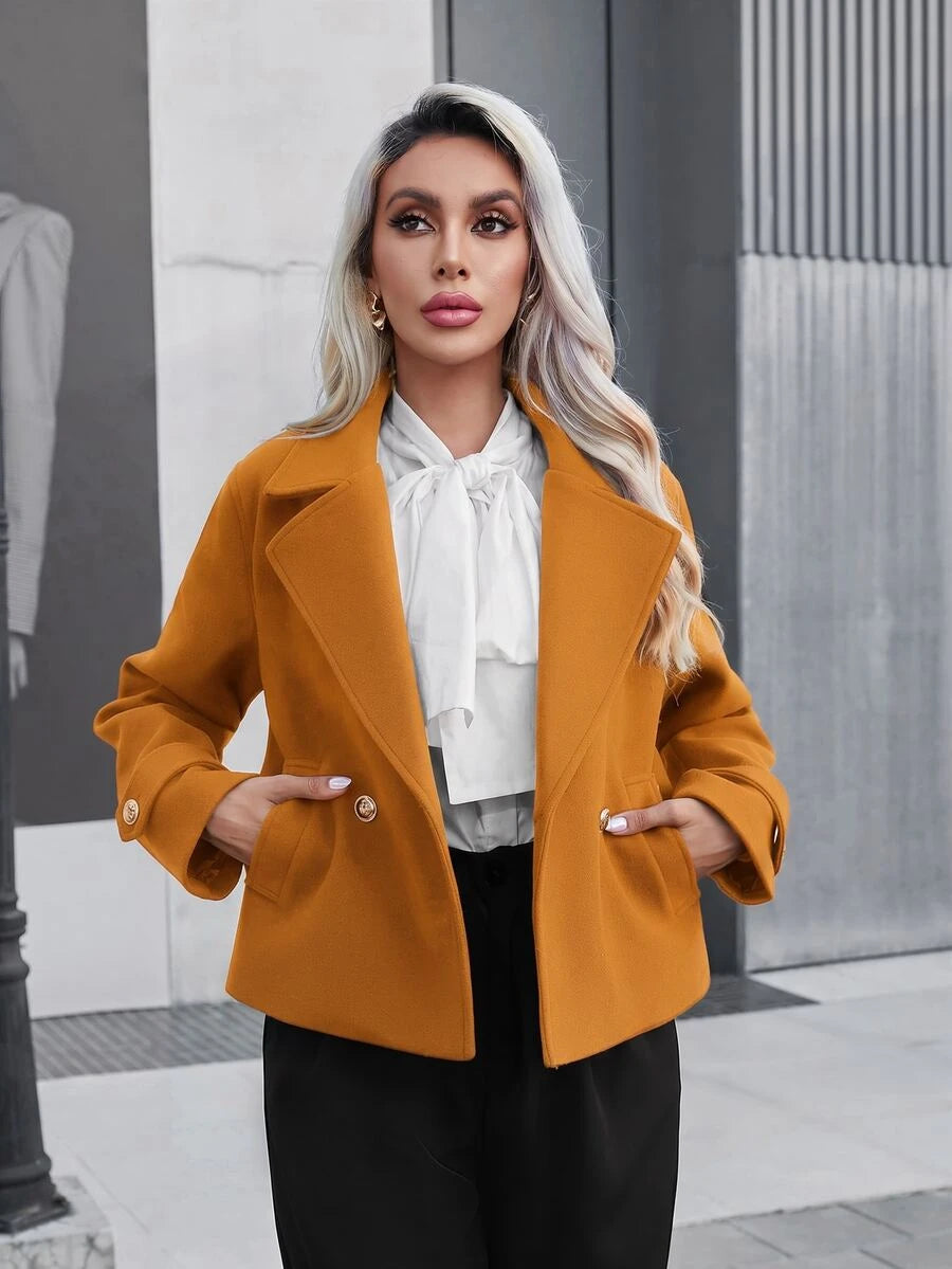 Double Breasted Cropped Jacket