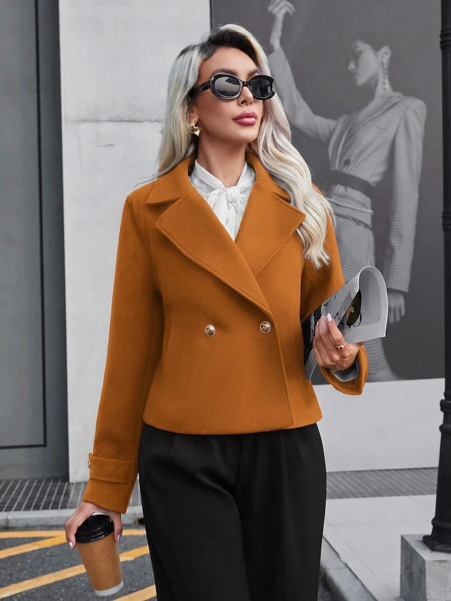 Double Breasted Cropped Jacket