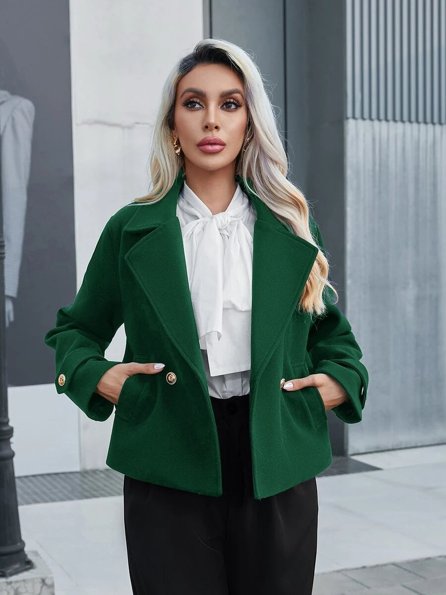Double Breasted Cropped Jacket