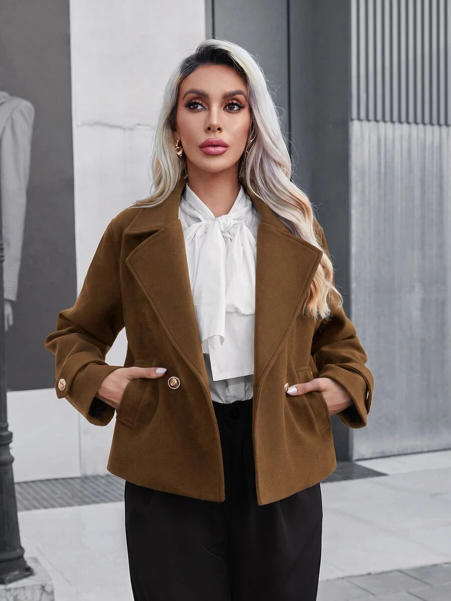 Double Breasted Cropped Jacket