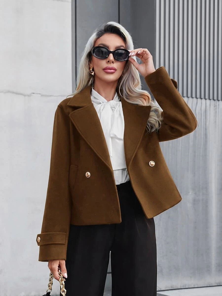 Double Breasted Cropped Jacket