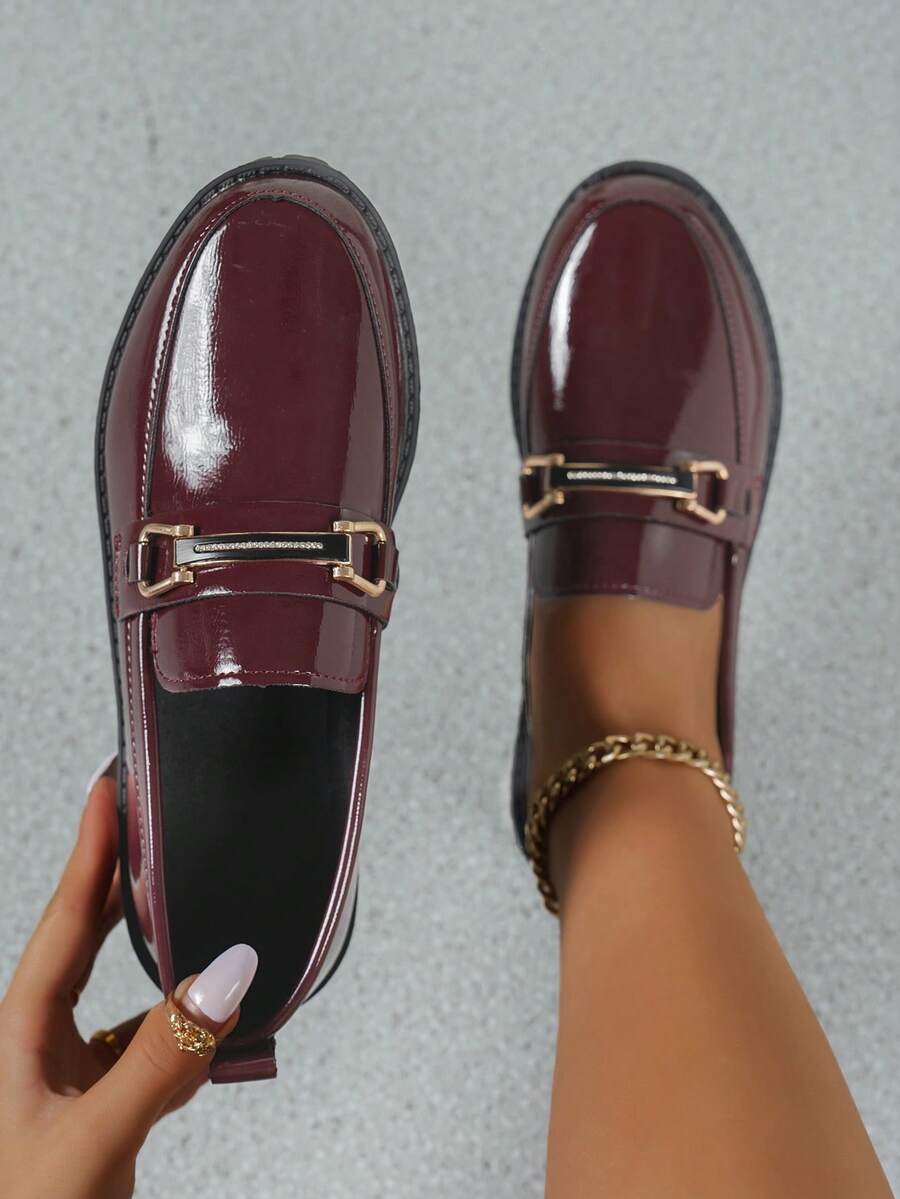 Soft Leather Look Penny Loafers