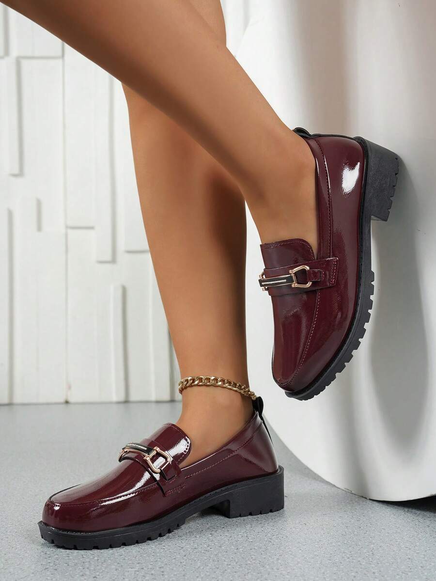 Soft Leather Look Penny Loafers