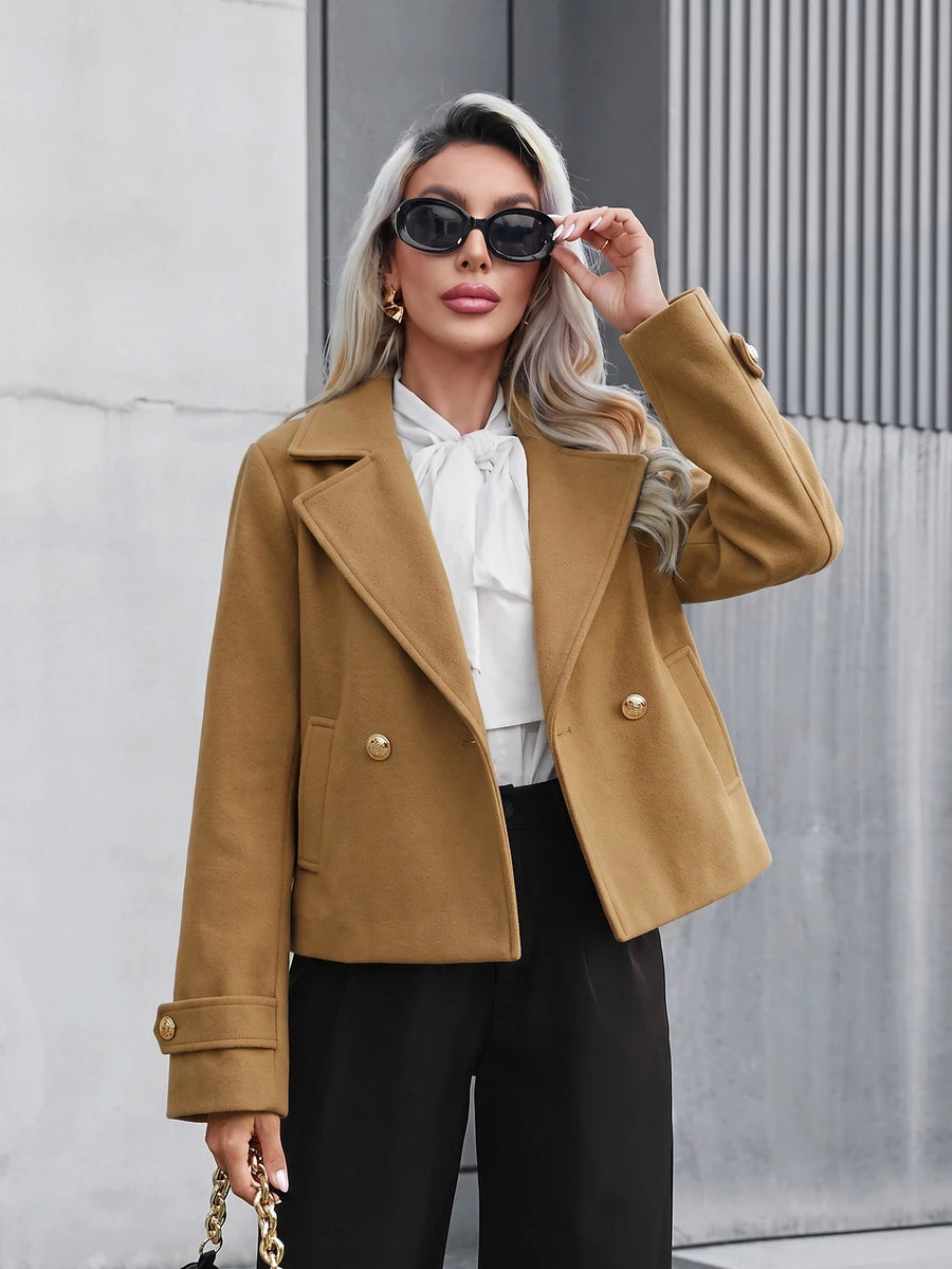 Double Breasted Cropped Jacket