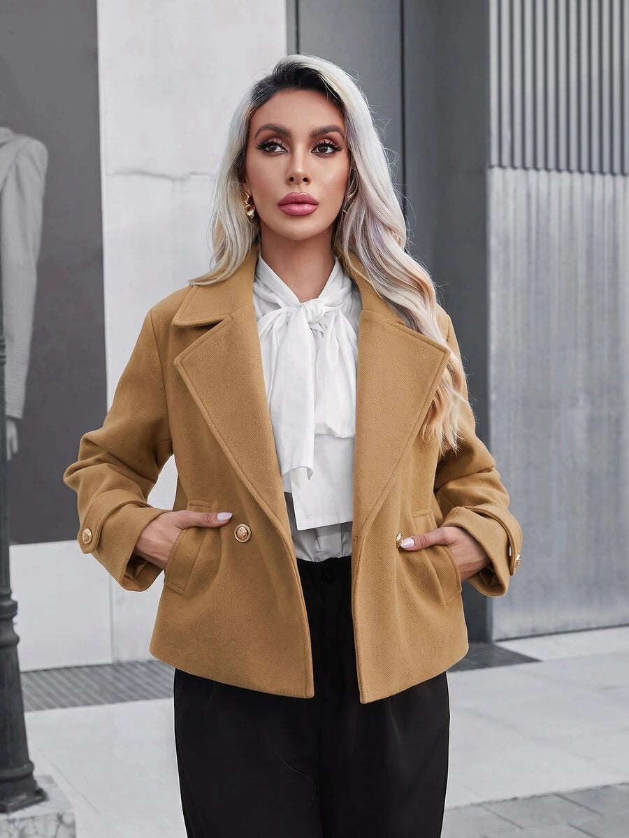 Double Breasted Cropped Jacket