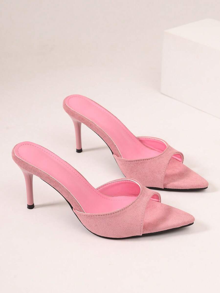 Pointed Toe Knot Stiletto Mules