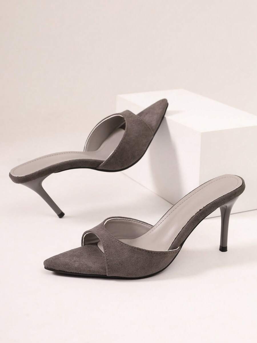 Pointed Toe Knot Stiletto Mules