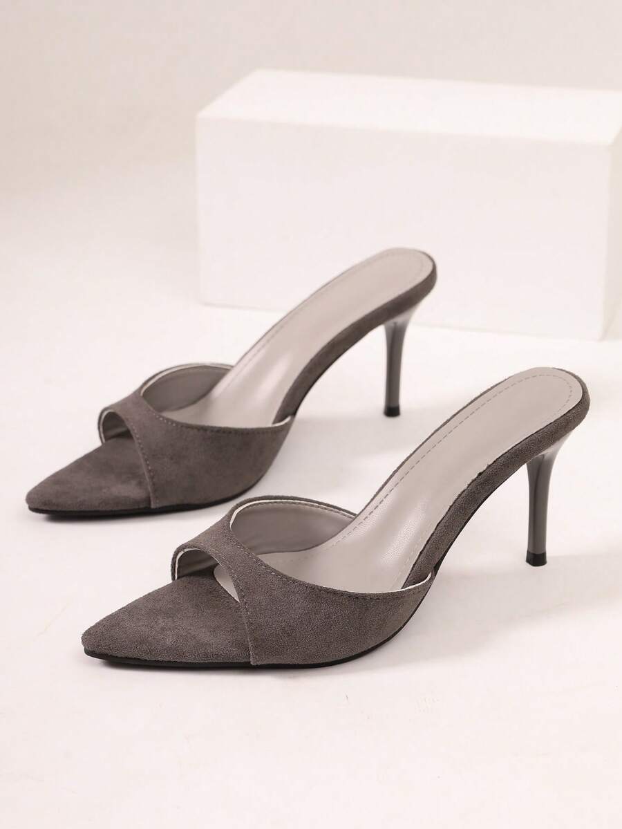 Pointed Toe Knot Stiletto Mules