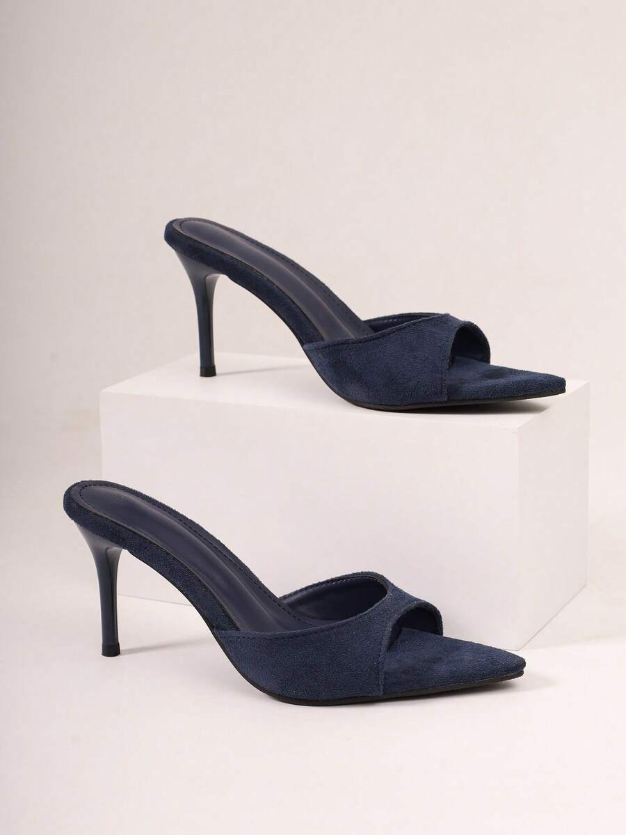 Pointed Toe Knot Stiletto Mules