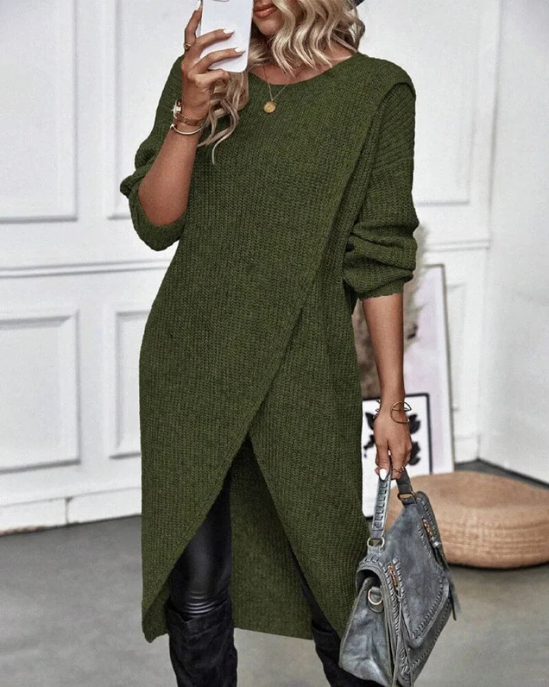Draped Knit Dress