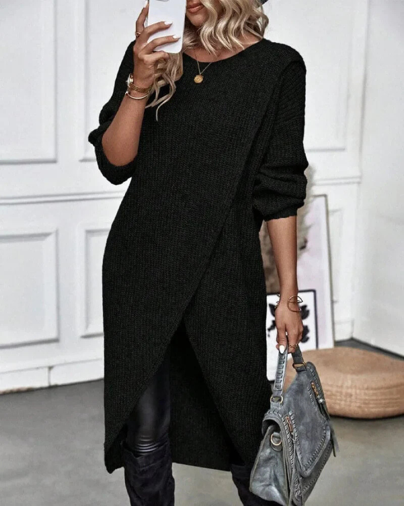 Draped Knit Dress