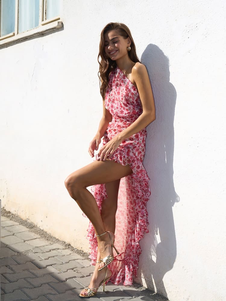 Floral Halter Neck Dress