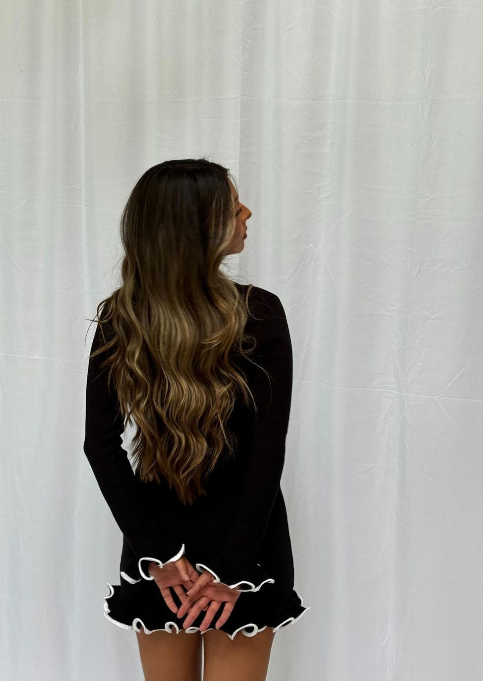 Long-Sleeve Knit Bodycon Mini Dress