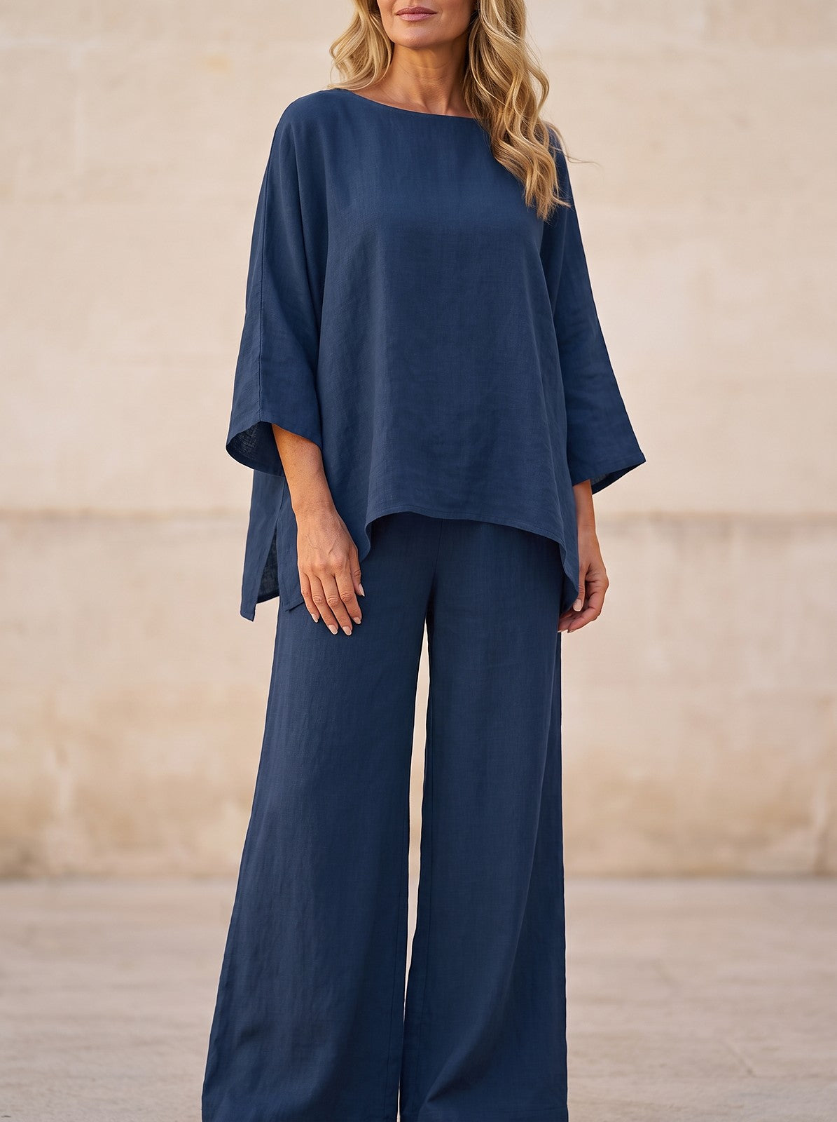 Batwing Sleeve Two Piece Pant Set