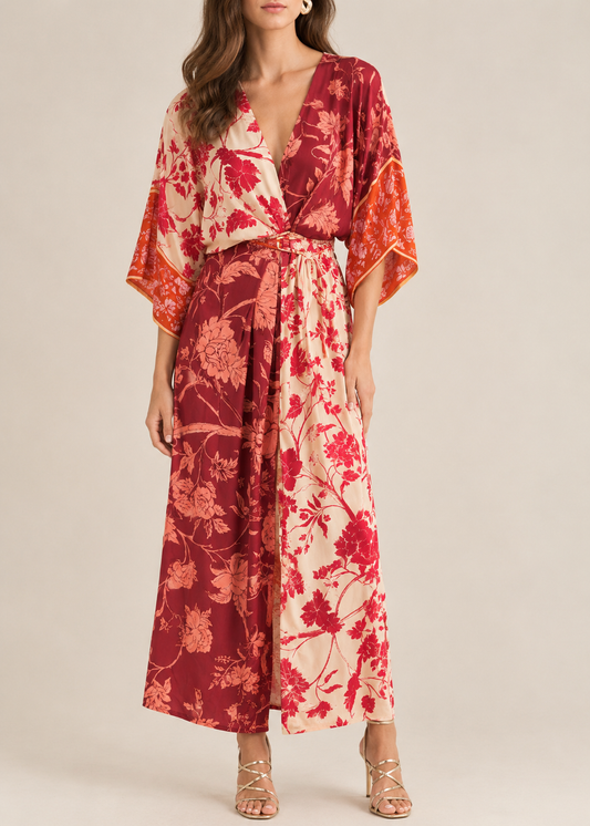 Kimono Sleeve Midi Dress