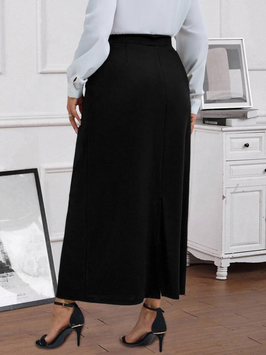 Plus Size Plaid Skirt