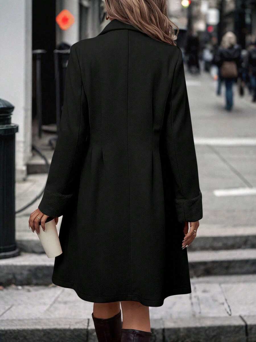 Lapel Double Breasted Overcoat