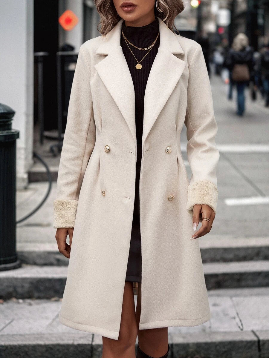 Lapel Double Breasted Overcoat