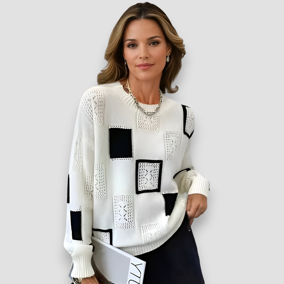 Printed Soft Knit Sweater