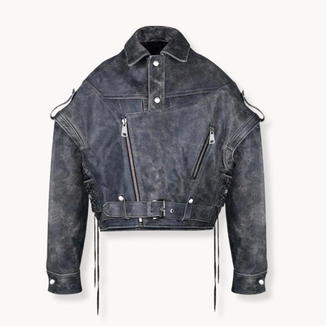 Vintage Leather Biker Jacket