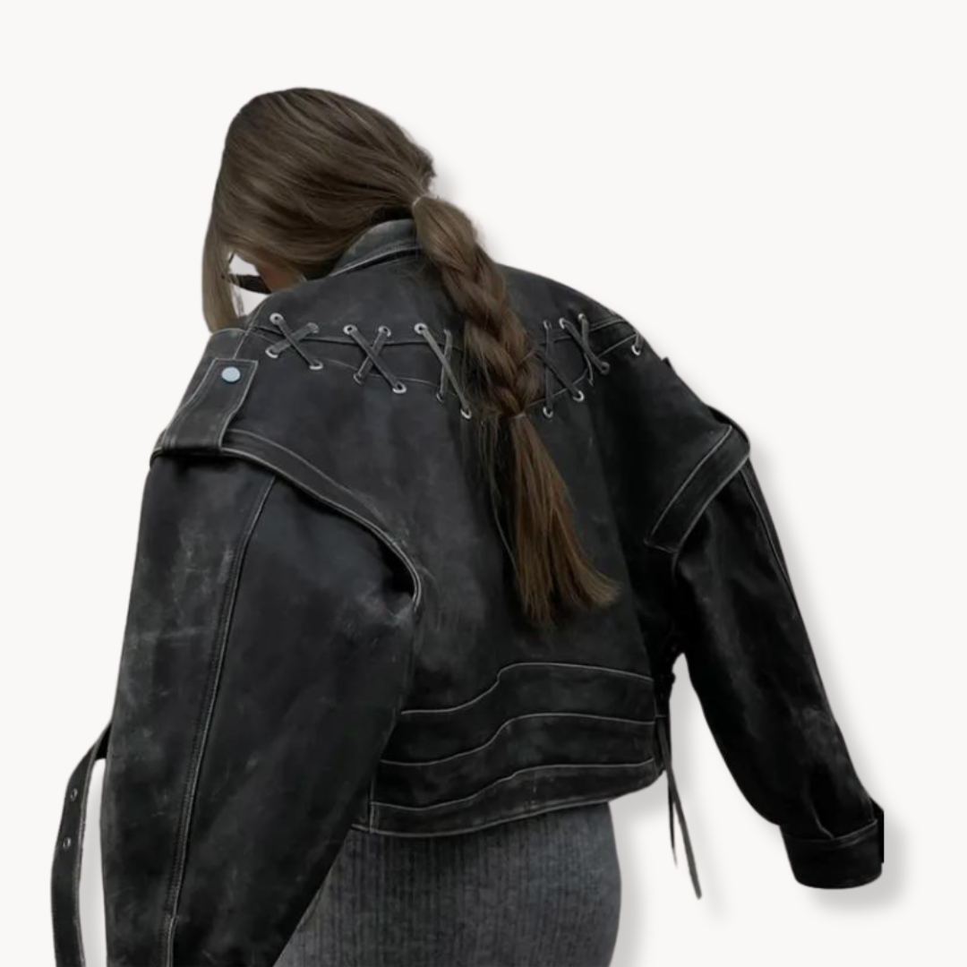 Vintage Leather Biker Jacket