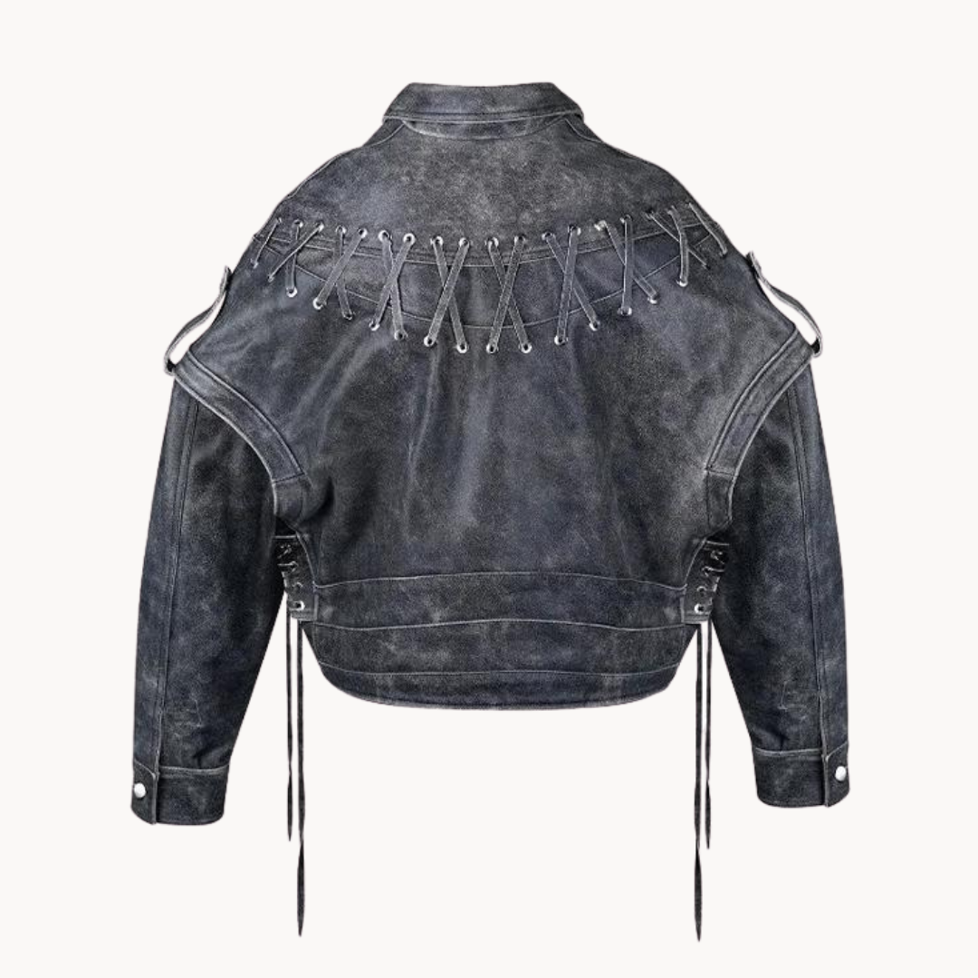 Vintage Leather Biker Jacket