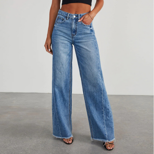 High-Waisted Wide-Leg Jeans