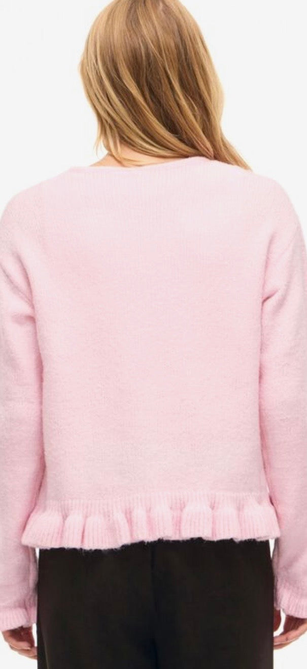 Tie Neck Knit Cardigan