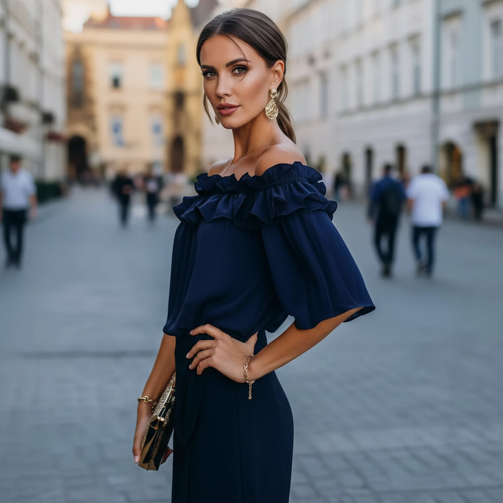 Ruffled Off Shoulder Blouse