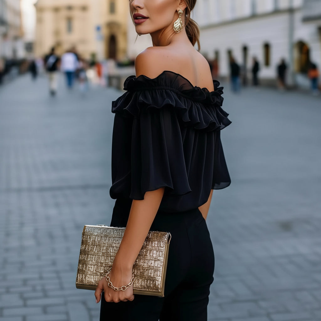 Ruffled Off Shoulder Blouse