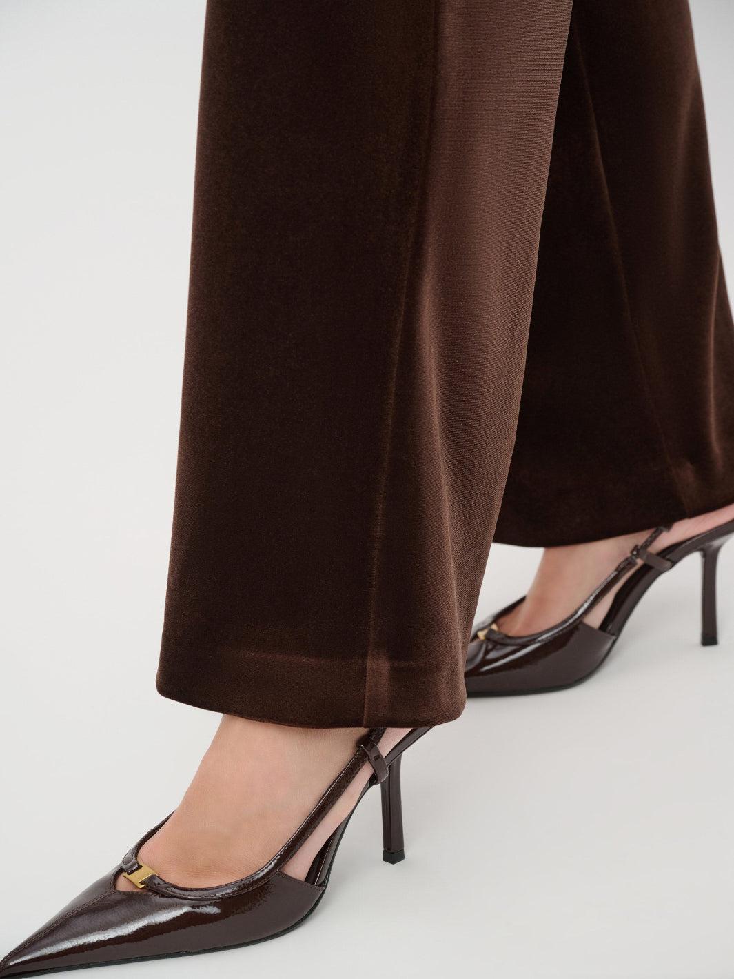 Velvet Wide Leg Trousers