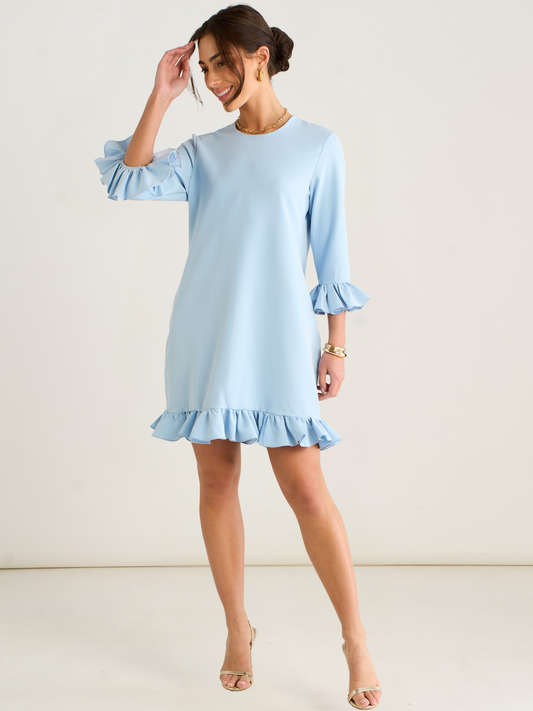 Light Blue Shift Mini Dress