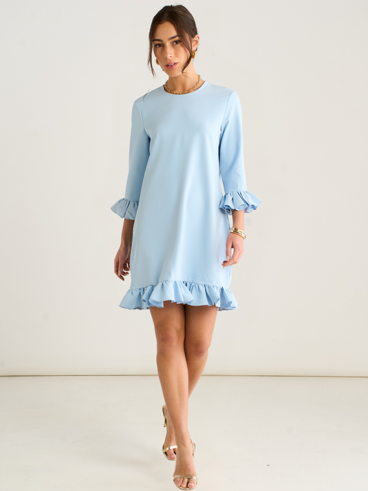 Light Blue Shift Mini Dress