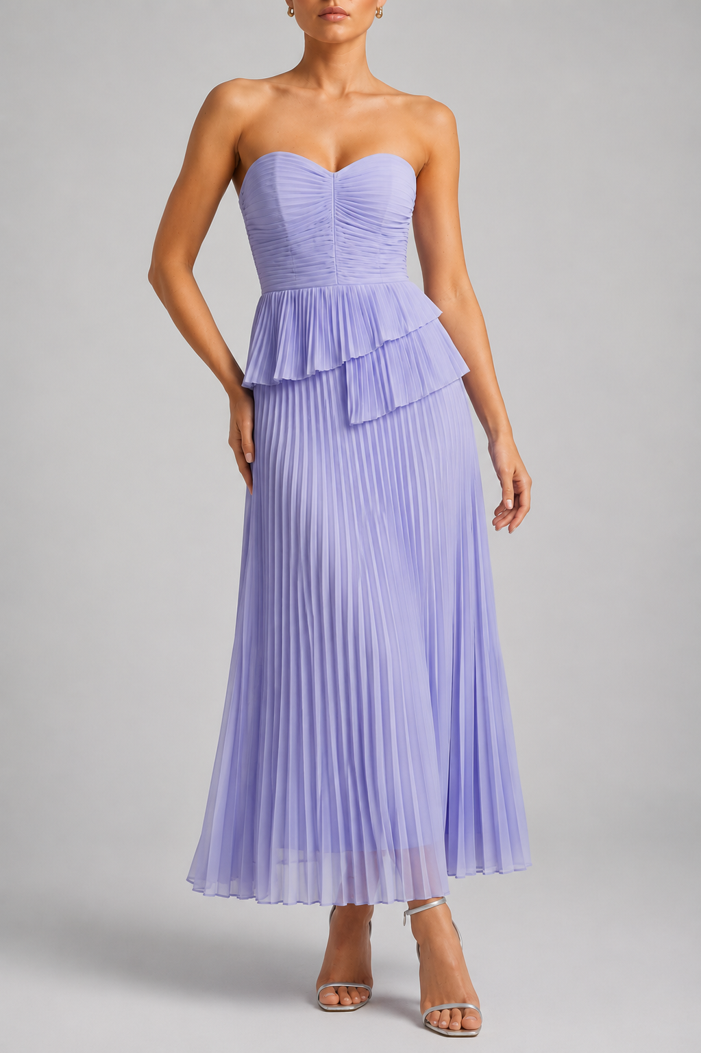 Strapless Tiered Maxi Dress