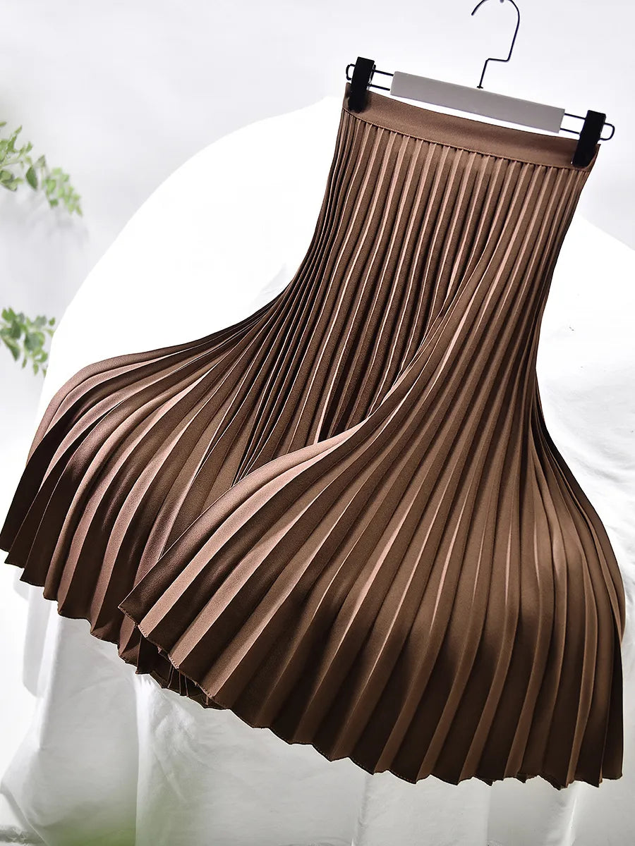 Flowing Pleated Maxi Skirt