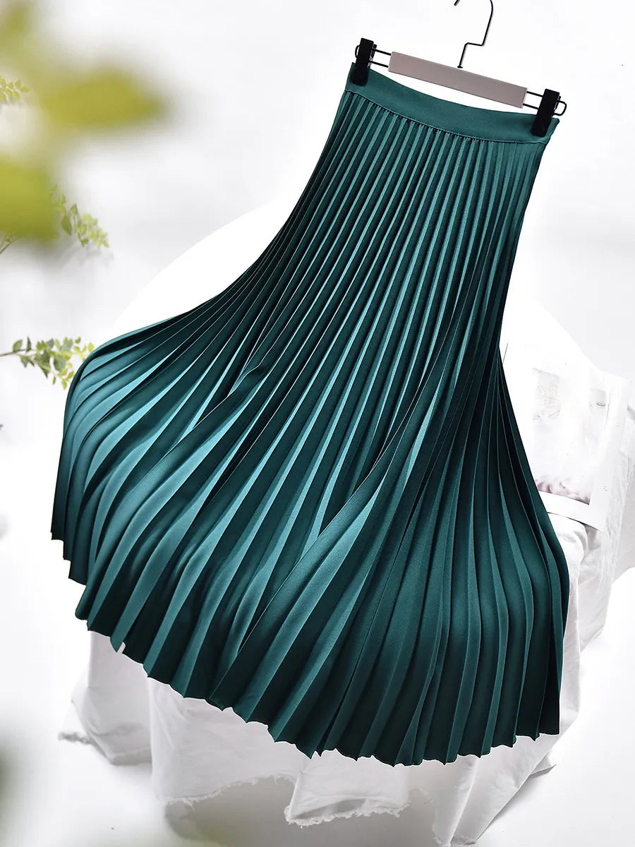 Flowing Pleated Maxi Skirt