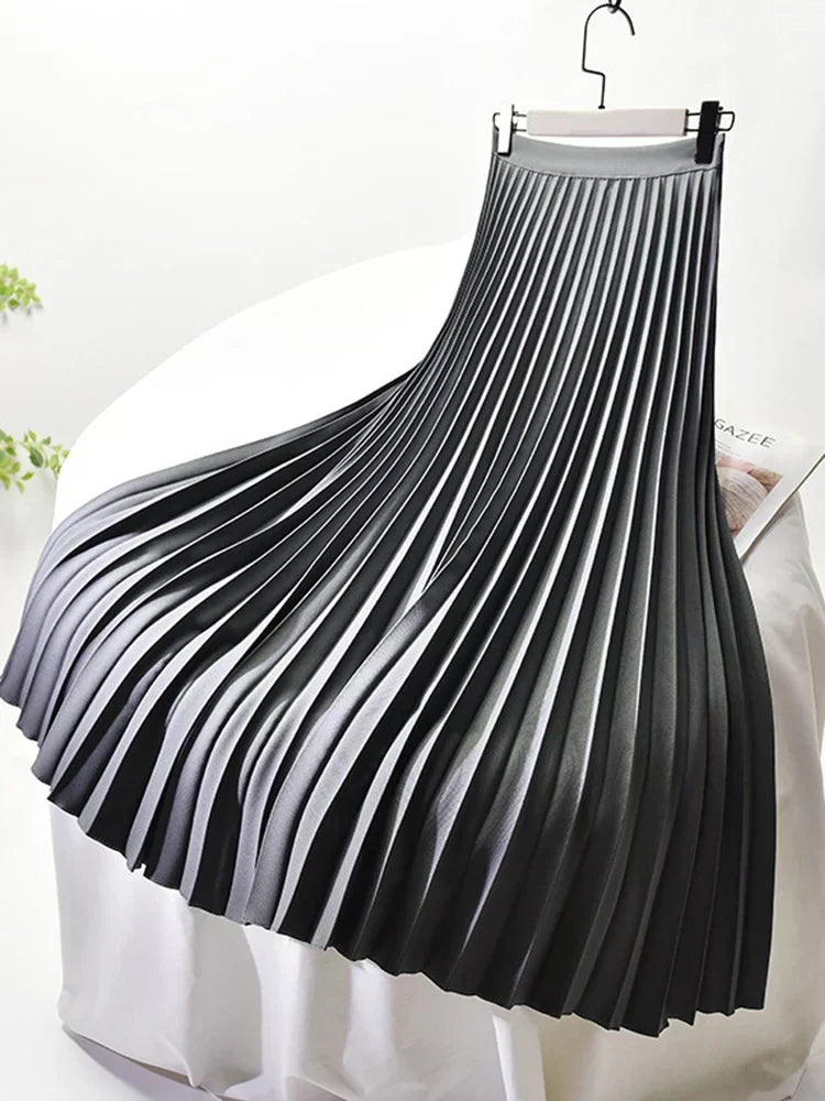 Flowing Pleated Maxi Skirt