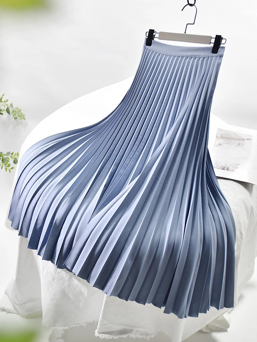 Flowing Pleated Maxi Skirt
